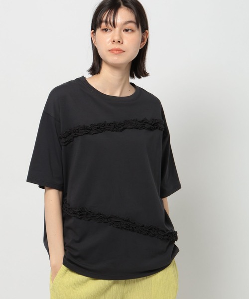 niko and…（ニコアンド） tシャツ 半袖 レースドッキングTシャツ