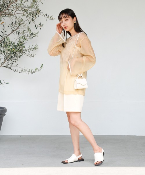「Bab」 長袖ブラウス M ベージュ レディース_画像3