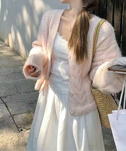 カーディガン ケーブル編みカーディガン レディース : ZOZOTOWN Yahoo