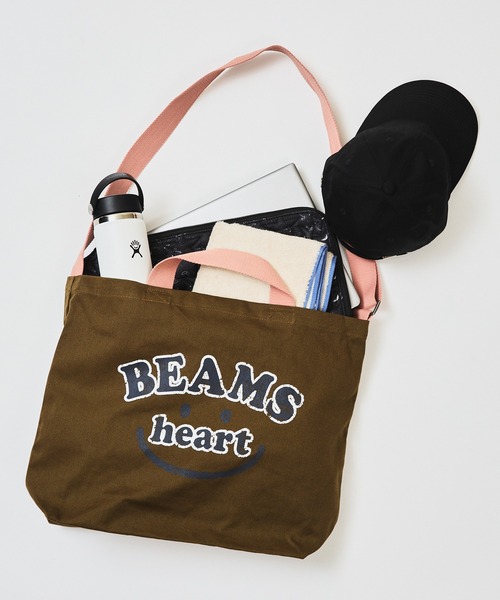 BEAMS HEART（ビームス ハート） トートバッグ スマイル カスレロゴ