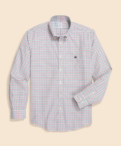 シャツ ストレッチオックスフォード　GFロゴ　シーズナルパターン　カジュアルシャツ　Regular Fit メンズ レディースの画像