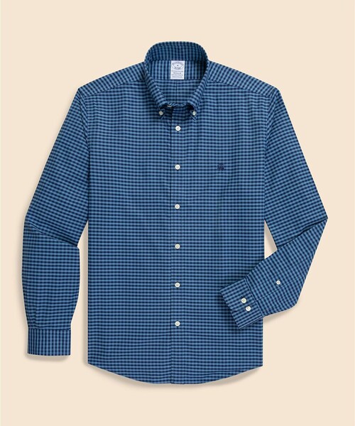 シャツ ストレッチオックスフォード　GFロゴ　シーズナルパターン　カジュアルシャツ　Regular Fit メンズ レディースの画像