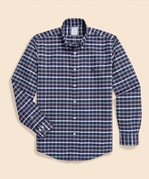 シャツ ストレッチオックスフォード　GFロゴ　シーズナルパターン　カジュアルシャツ　Regular Fit メンズ レディースの画像