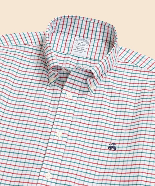 シャツ ストレッチオックスフォード　GFロゴ　シーズナルパターン　カジュアルシャツ　Regular Fit メンズ レディースの画像