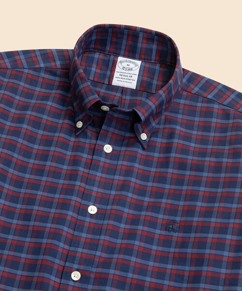 シャツ ストレッチオックスフォード　GFロゴ　シーズナルパターン　カジュアルシャツ　Regular Fit メンズ レディースの画像