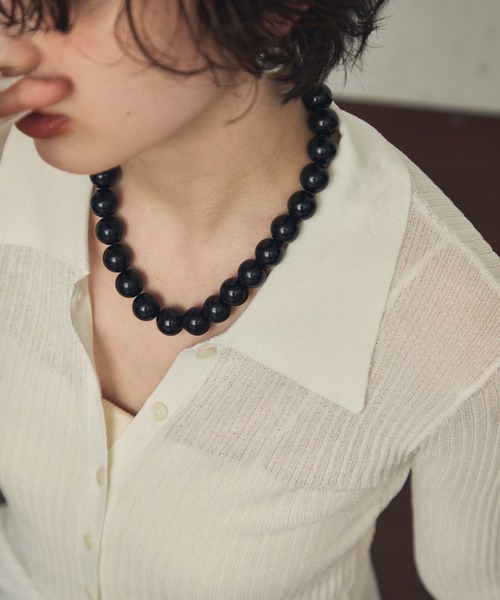 Trish（トリッシュ） ネックレス ブラックボールネックレス レディース