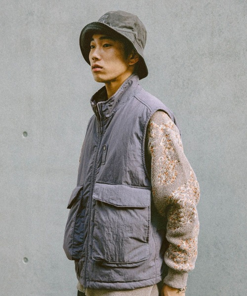 ニコアンド完売品ベスト niko and…（ニコアンド） 刺繍ニットベスト - ネイビー レディース