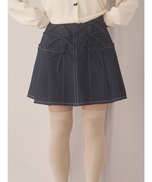 merry jenny（メリージェニー） スカート リボンリボンプリーツミニ