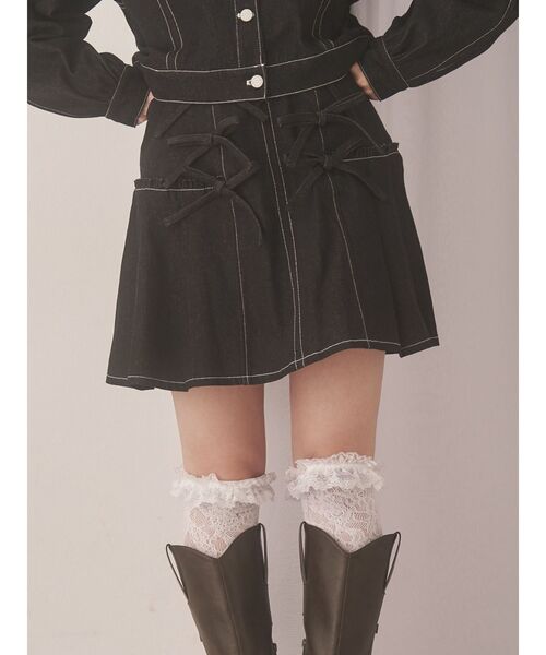 merry jenny（メリージェニー） スカート リボンリボンプリーツミニ