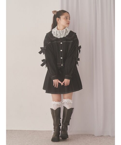 merry jenny（メリージェニー） スカート リボンリボンプリーツミニ