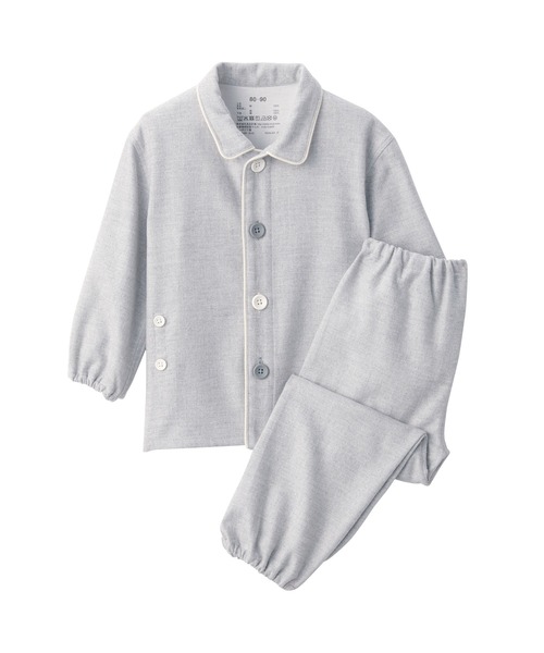 無印良品（MUJI） パジャマ ベビー 脇に縫い目のない フランネル お