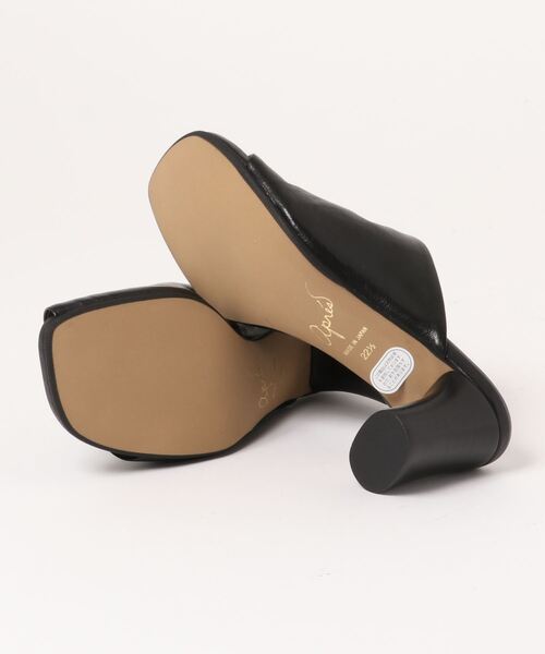 「apres」 ミュール 22.5cm プラチナム レディース_画像3