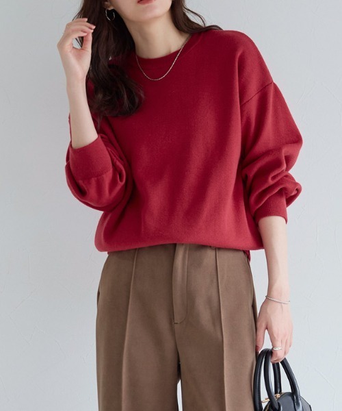 Pierrot（ピエロ） ニット セーター 「コットンブレンド」スウェット