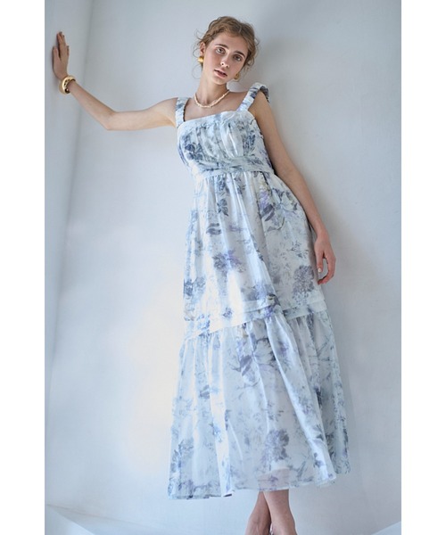 ワンピース Hazel Print Dress タックティアードプリントドレスの画像