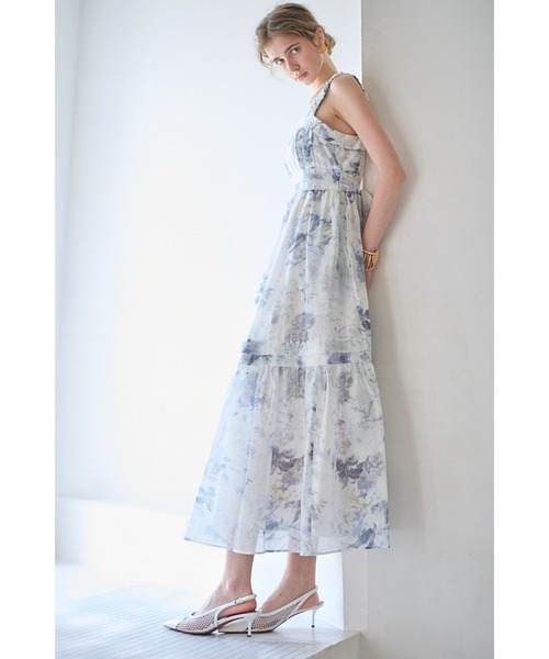 ワンピース Hazel Print Dress タックティアードプリントドレスの画像