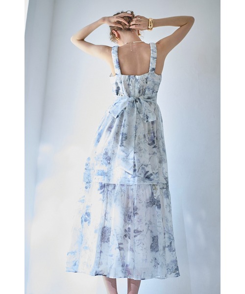 ワンピース Hazel Print Dress タックティアードプリントドレスの画像