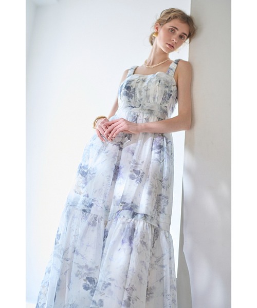 ワンピース Hazel Print Dress タックティアードプリントドレスの画像