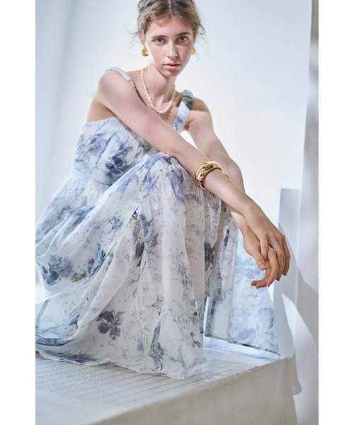 ワンピース Hazel Print Dress タックティアードプリントドレスの画像