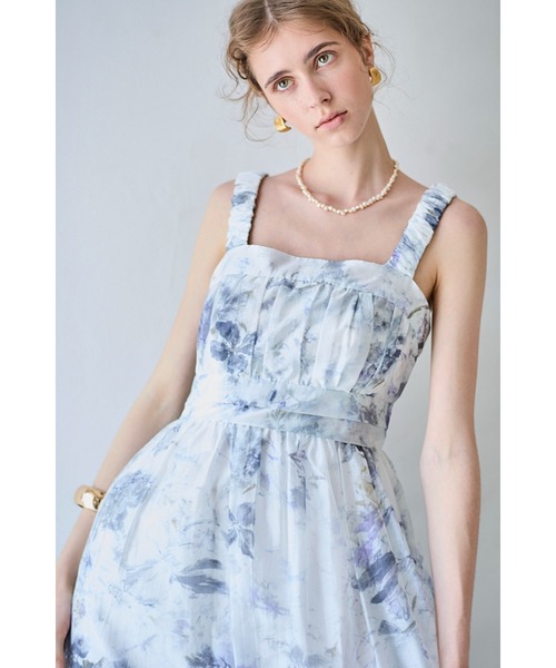 Estella.K ワンピース Hazel Print Dress タックティアードプリント