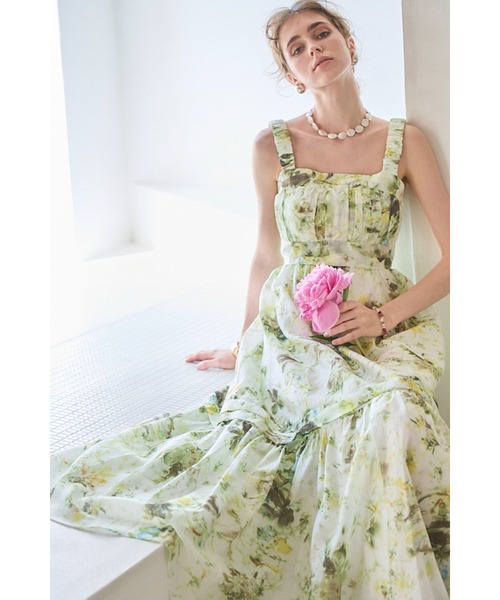 ワンピース Hazel Print Dress タックティアードプリントドレスの画像