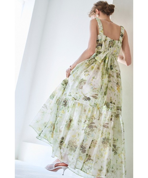 ワンピース Hazel Print Dress タックティアードプリントドレスの画像