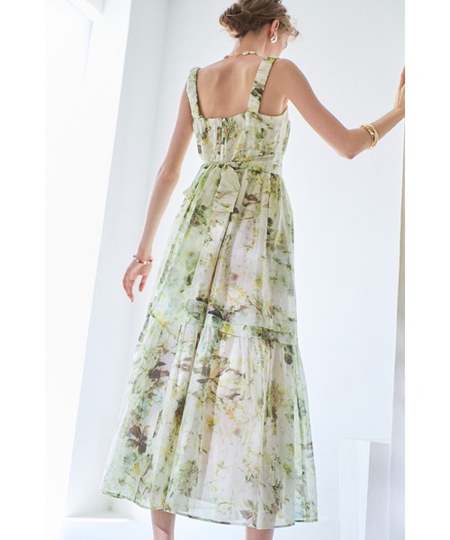 ワンピース Hazel Print Dress タックティアードプリントドレスの画像