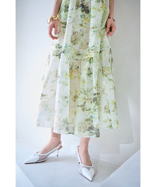 ワンピース Hazel Print Dress タックティアードプリントドレスの画像