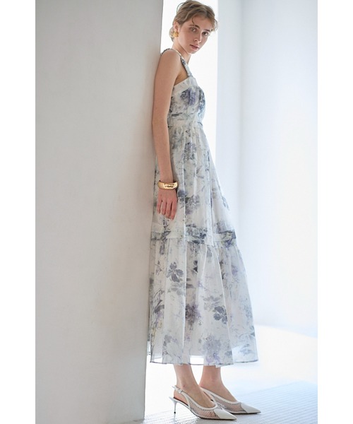 ワンピース Hazel Print Dress タックティアードプリントドレスの画像