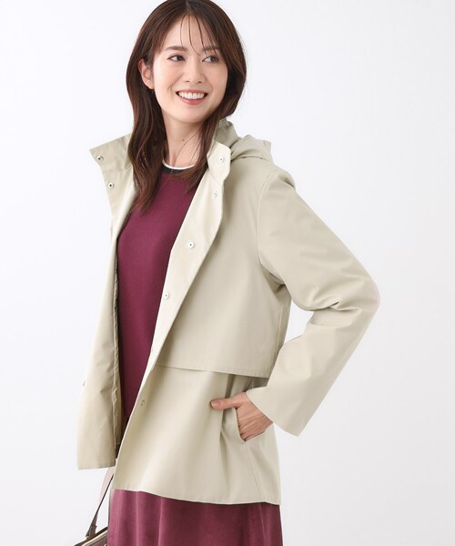 ★新品★Reflect リフレクト フーディコート フード付アウター 春コートM Reflect（リフレクト） ブルゾン アウター 「すっきり見え／フード