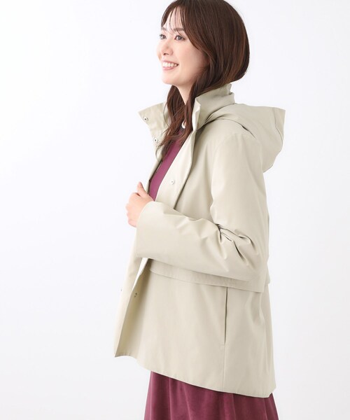 ★新品★Reflect リフレクト フーディコート フード付アウター 春コートM 中綿ライナー付き】ライナー付きフーデッドロングコート（フーデット