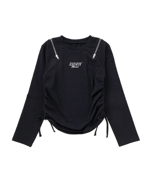 ZIDDY（ジディー） tシャツ 肩あきドロストトップス(130~160cm) キッズ