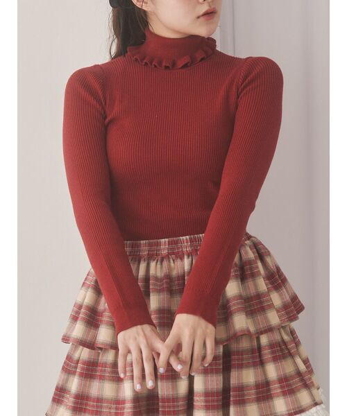 merry jenny（メリージェニー） ニット セーター frillリブタートル