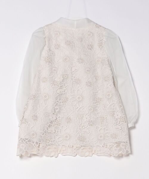「Rose Tiara」 7分袖ブラウス 42 オフホワイト レディース_画像2