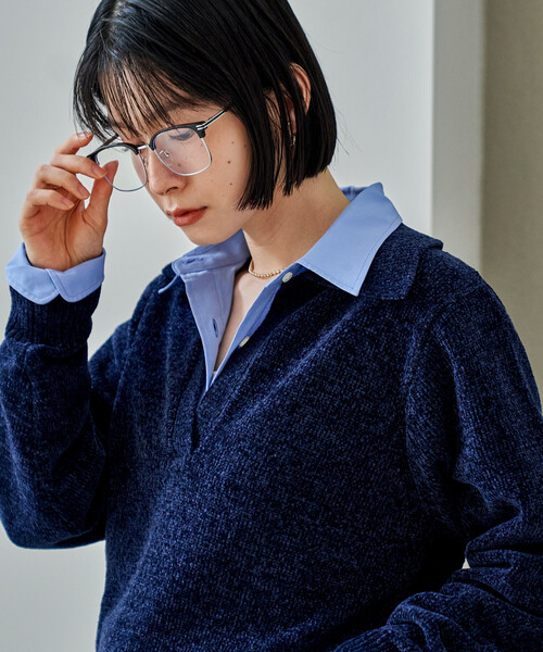 MIESROHE リボンモールスキッパーニット Fサイズ　WHTカラー FREAK'S STORE（フリークスストア） ニット セーター モール