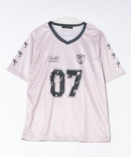 tシャツ Y2K 運動型 オーバーサイズ リボンプリント トップス