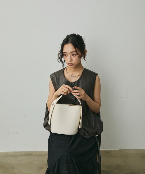 ハンドバッグ ホワイト/ブラウン/ブラック Lunea ハンドバッグ 2wayワンハンドルバッグ/ポーチ付き : ZOZOTOWN