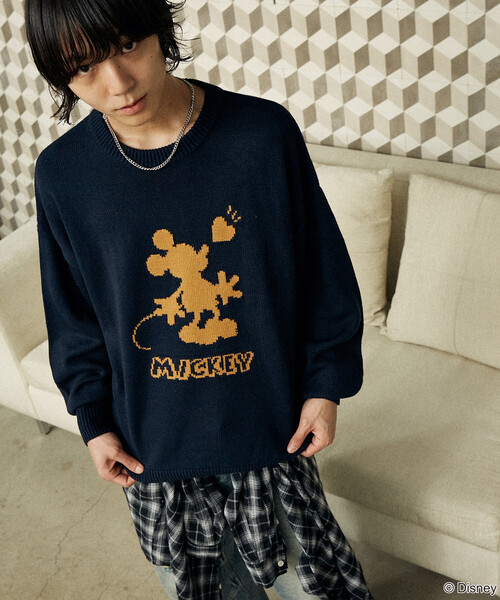 PUBLUX（パブリュクス） セーター ニット 別注 ”DISNEY MICKEY MOUSE