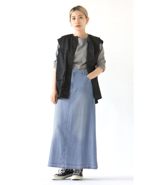 「e-zakkamania stores」 フレアスカート L ライトブルー レディース_画像6