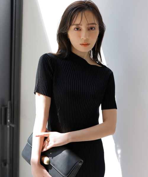 anuans（アニュアンス） ニットワンピース FREE ブラウン レディース