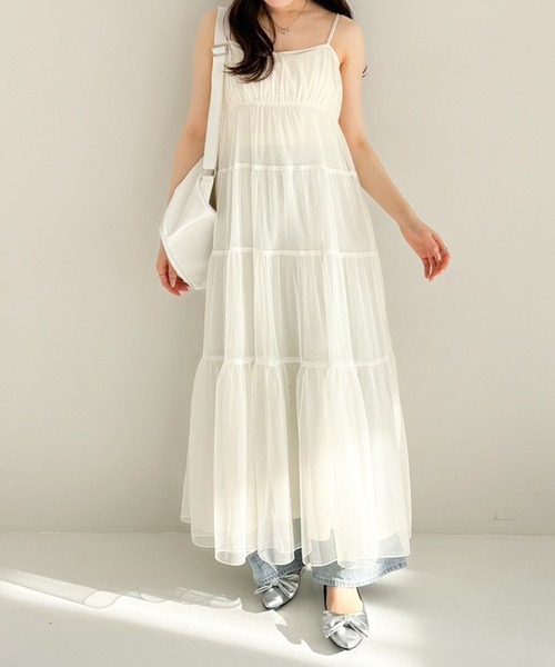 「Heather」 キャミソールワンピース FREE ブラック レディース_画像7