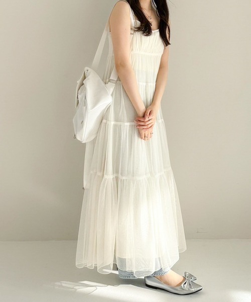 「Heather」 キャミソールワンピース FREE ブラック レディース_画像8