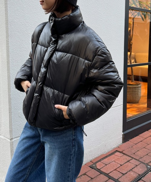 「CANAL JEAN」 ダウンジャケット ONE SIZE ブラック レディース_画像5