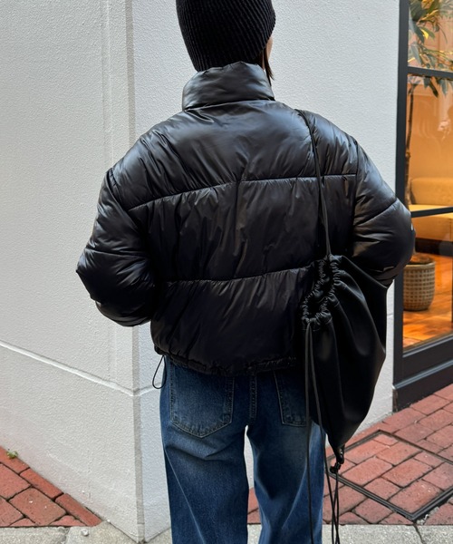 「CANAL JEAN」 ダウンジャケット ONE SIZE ブラック レディース_画像6