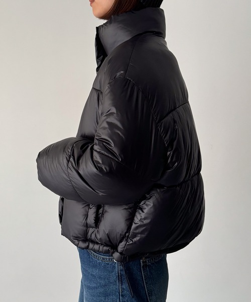 「CANAL JEAN」 ダウンジャケット ONE SIZE ブラック レディース_画像9