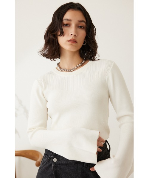 「crie conforto」 長袖ニット SMALL ネイビー レディース_画像2