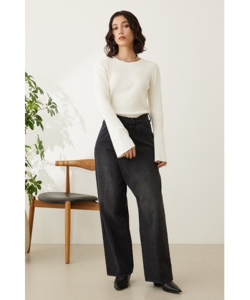 「crie conforto」 長袖ニット SMALL ネイビー レディース_画像3