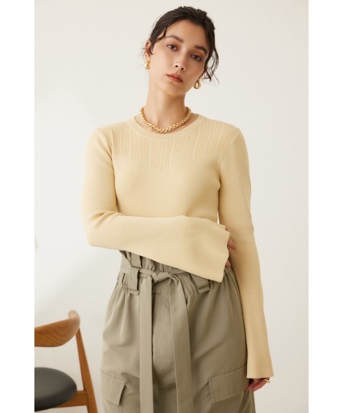 「crie conforto」 長袖ニット SMALL ネイビー レディース_画像6