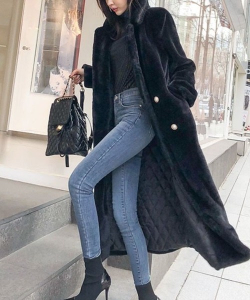 ムートンコート ボアコート 「羽織るだけで、冬の主役。とろけるエコ