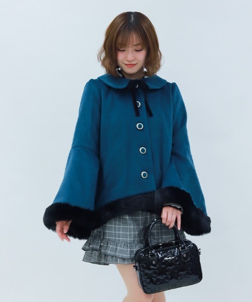 axes femme POETIQUE ダッフルコート コート ベルスリーブAライン