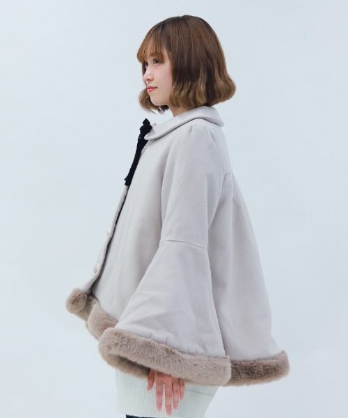 axes femme POETIQUE ダッフルコート コート ベルスリーブAライン